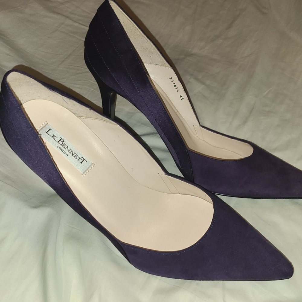 LK Bennett Suede and Satin Dress Pumps Heels